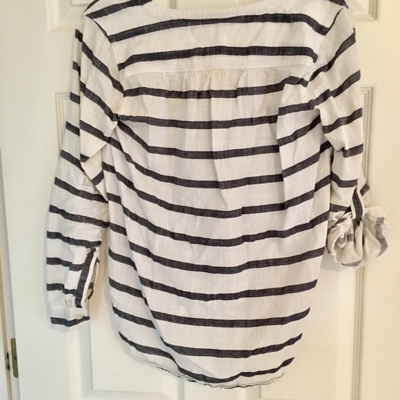 Loft | Long Sleeve Striped Blouse - Picture 4 of 4